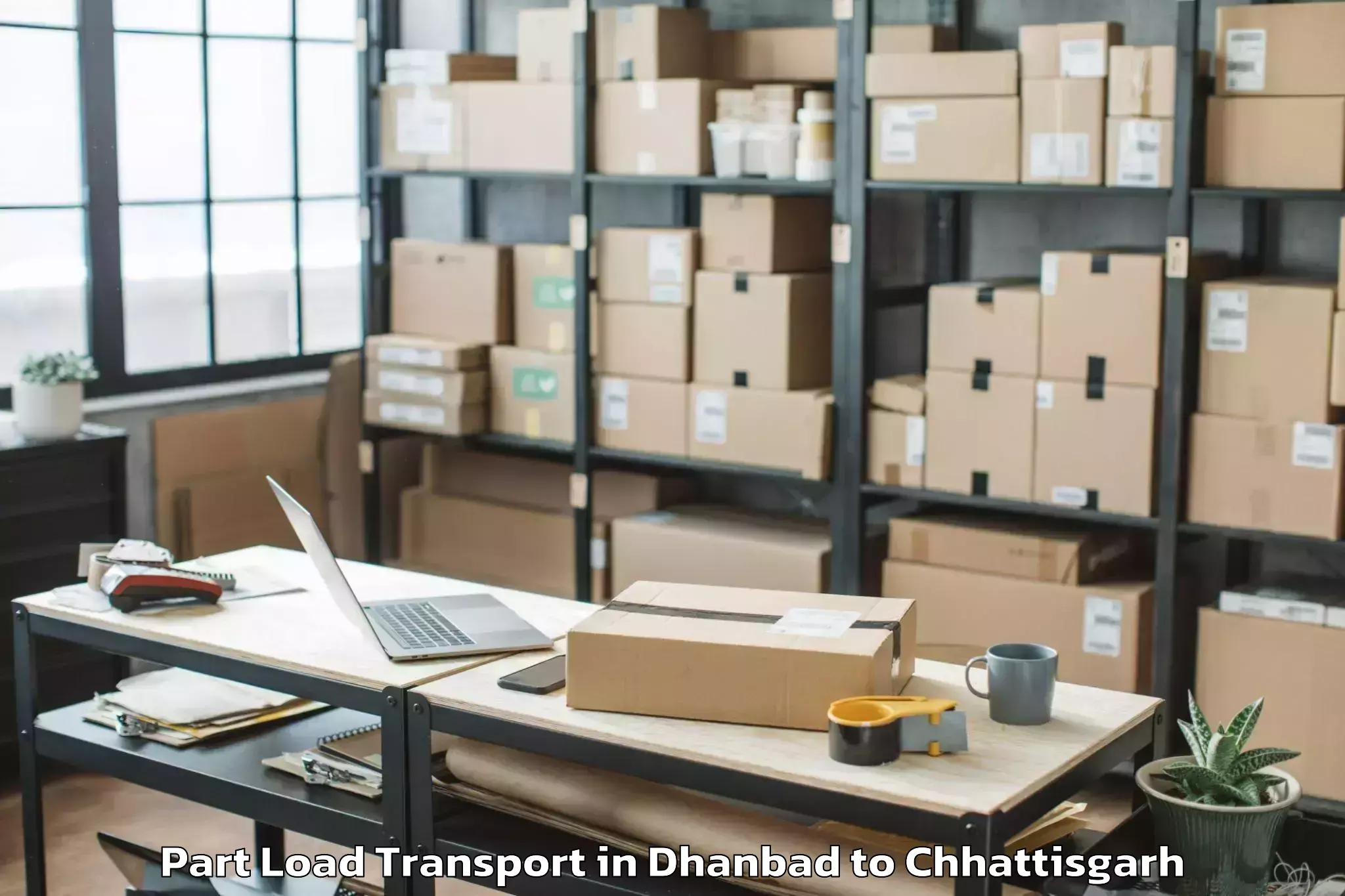 Leading Dhanbad to Bilaigarh Part Load Transport Provider